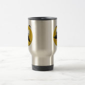 Goofy Happy Face mit Mustache Reisebecher (Mittel)