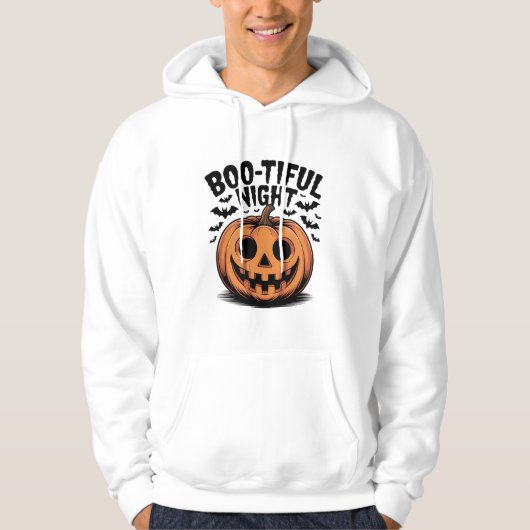 Goofy Jack-O’ Lantern Pumpkin Face Art Hoodie (Vorderseite)