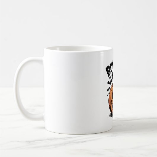 Goofy Jack-O’ Lantern Pumpkin Face Art Kaffeetasse (Links)