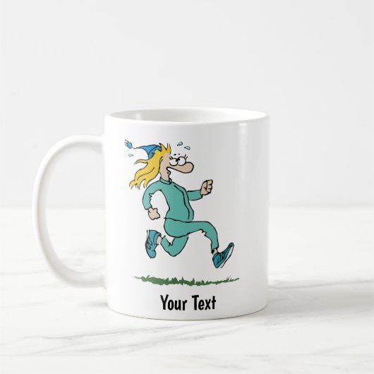 Goofy Jogger-Tasse - Benutzerdefinierbares Running Kaffeetasse (Links)