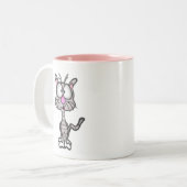 Goofy Kitten Mug Zweifarbige Tasse (Vorderseite Links)
