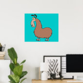 Goofy-Lama-Cartoon Poster (Heimbüro)