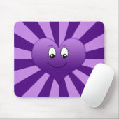Goofy lila Herz Mousepad (Mit Mouse)