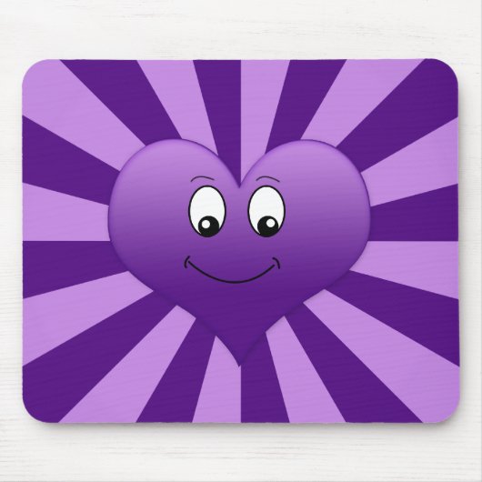 Goofy lila Herz Mousepad (Vorne)
