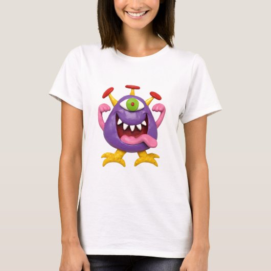 Goofy Lila Monster T-Shirt (Vorderseite)