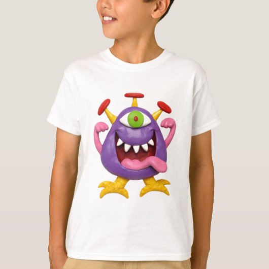 Goofy Lila Monster T-Shirt (Vorderseite)