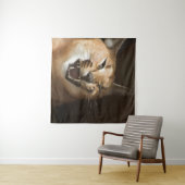 Goofy Lynx Wandteppich (Beispiel (Horizontal))