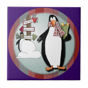 Goofy Penguins Tile Trivet Fliese