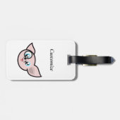 Goofy Pig lächelnd Thunder_Cove Gepäckanhänger (Rückseite horizontal)