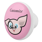 Goofy Pig lächelnd Thunder_Cove Keramikknauf (Rechts)