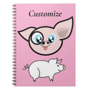 Goofy Pig lächelnd Thunder_Cove Notizblock