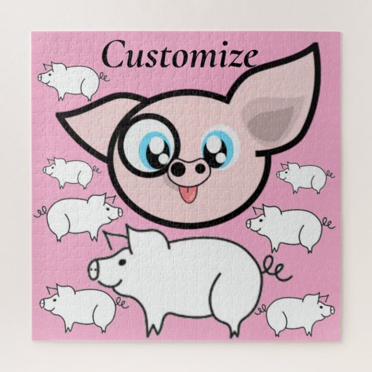 Goofy Pig lächelnd Thunder_Cove Puzzle (Vertikal)