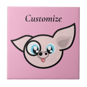 Goofy Pig Smiling Thunder_Cove Fliese