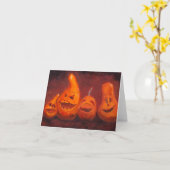 Goofy Pumpkin Family Original Art Note Card Karte (Gelbe Blume)