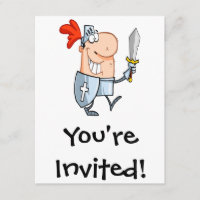 goofy Ritter in glänzender Rüstung mit Schwert-Car