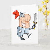 goofy Ritter in glänzender Rüstung mit Schwert-Car Karte (Gelbe Blume)