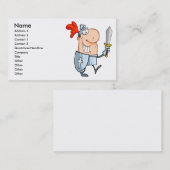 goofy Ritter in glänzender Rüstung mit Schwert-Car Visitenkarte (Vorne/Hinten)