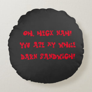 Goofy Sandwich Rundes Kissen