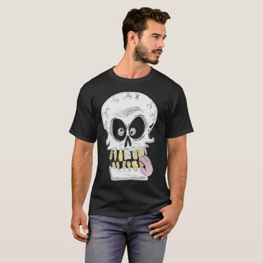 goofy skull skeleton face T-Shirt (Vorne ganz)