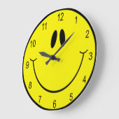 Goofy Smile Face Large Clock Große Wanduhr (Winkel)