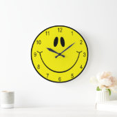 Goofy Smile Face Large Clock Große Wanduhr (Zuhause)