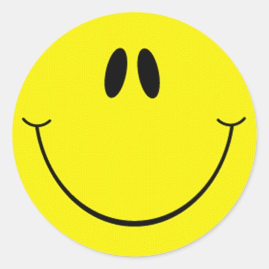 Goofy Smile Face Runder Aufkleber (Vorderseite)