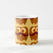 Goofy Trendy Mustache Owl Cartoon Charakter Kaffeetasse (Mittel)