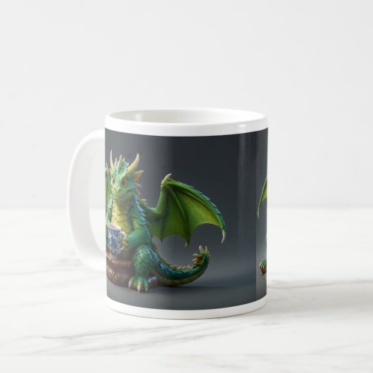 Goofy Welsh Dragon Drinking Tee Kaffeetasse (Vorderseite Links)