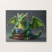 Goofy Welsh Dragon Drinking Tee Puzzle (Horizontal)