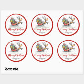 Goofy whimsical reindeer sticker funny deer print (Blatt)