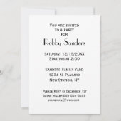 Goofy Zebra Geburtstagsparty Einladung (Rückseite)