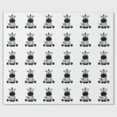 Goofy Zebra Geschenkpapier (Flach)