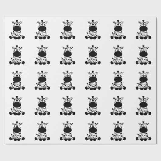 Goofy Zebra Geschenkpapier (Flach)