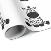 Goofy Zebra Geschenkpapier (Rolleneckpunkt)