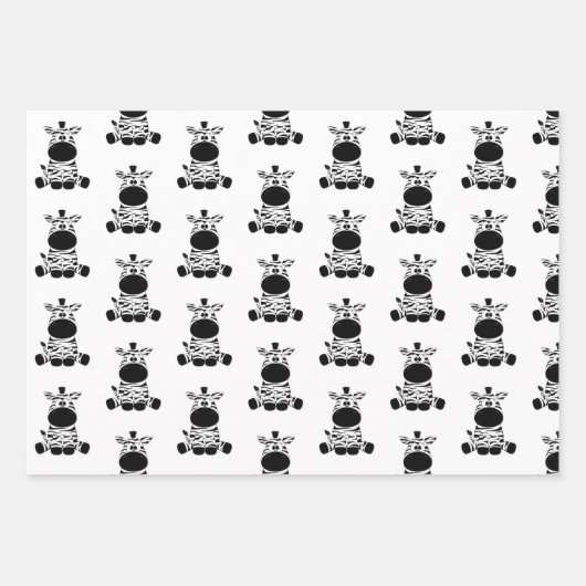 Goofy Zebra Geschenkpapier Set (Vorderseite 3)