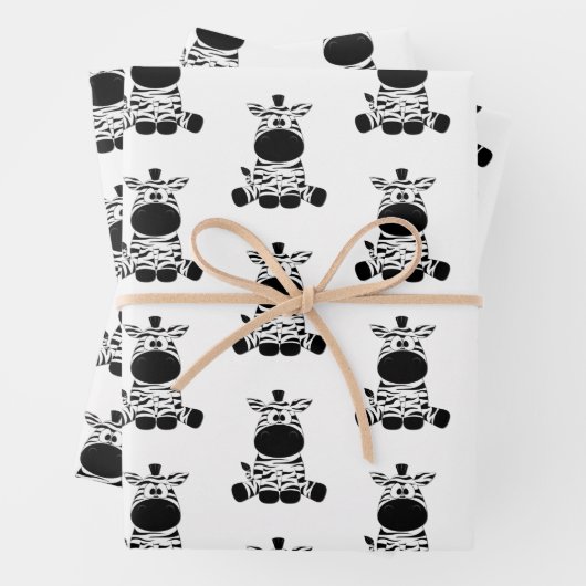 Goofy Zebra Geschenkpapier Set (Beispiel)