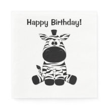 Goofy Zebra Happy Birthday