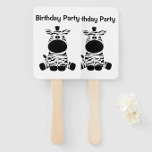 Goofy Zebra Text hinzufügen Fächer (Vorne und Hinten)