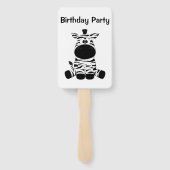 Goofy Zebra Text hinzufügen Fächer (Rückseite)