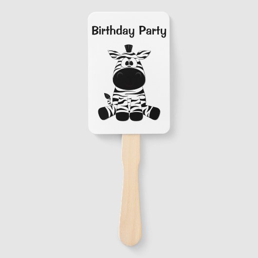 Goofy Zebra Text hinzufügen Fächer (Vorderseite)