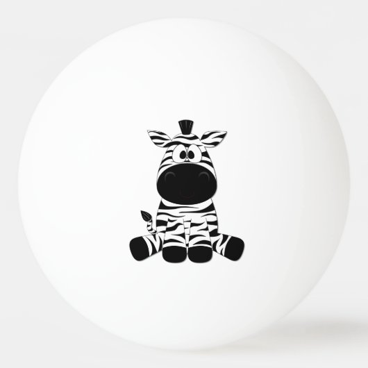 Goofy Zebra Tischtennisball (Vorderseite)