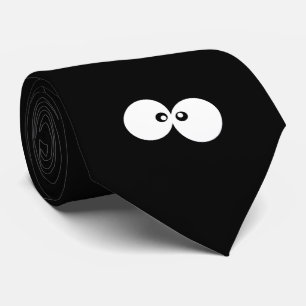 Google Augen, Funny Eyes, Schwarz und Weiß Krawatte