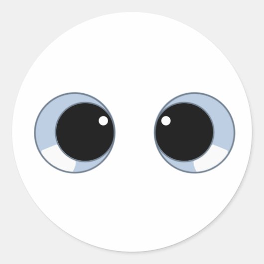 google Augen Runder Aufkleber (Vorderseite)