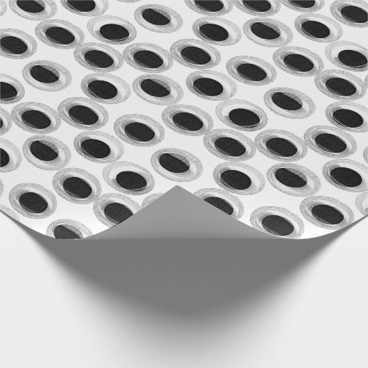 Google-Augenmuster - transparent Geschenkpapier (Ecke)