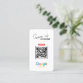 Google Bewerte uns QR-Code Geschäft Danke Visitenkarte (Stehend Vorderseite)