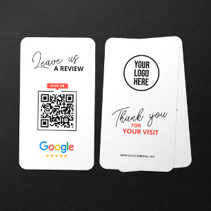 Google Bewerte uns QR-Code Geschäft Danke Visitenkarte