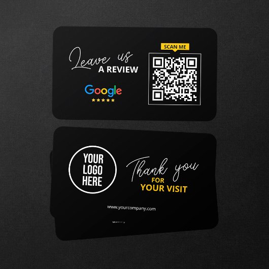 Google Bewerte uns QR-Code Geschäft Danke Visitenkarte