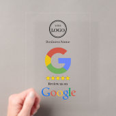 Google-Bewertung mit QR-Code-Link-Geschäftskarte Acryleinladungen (Insitu (Handheld))