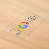 Google-Bewertung mit QR-Code-Link-Geschäftskarte Acryleinladungen (Ablage )