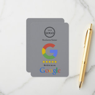 Google-Bewertung mit QR-Code-Link-Geschäftskarte Begleitkarte